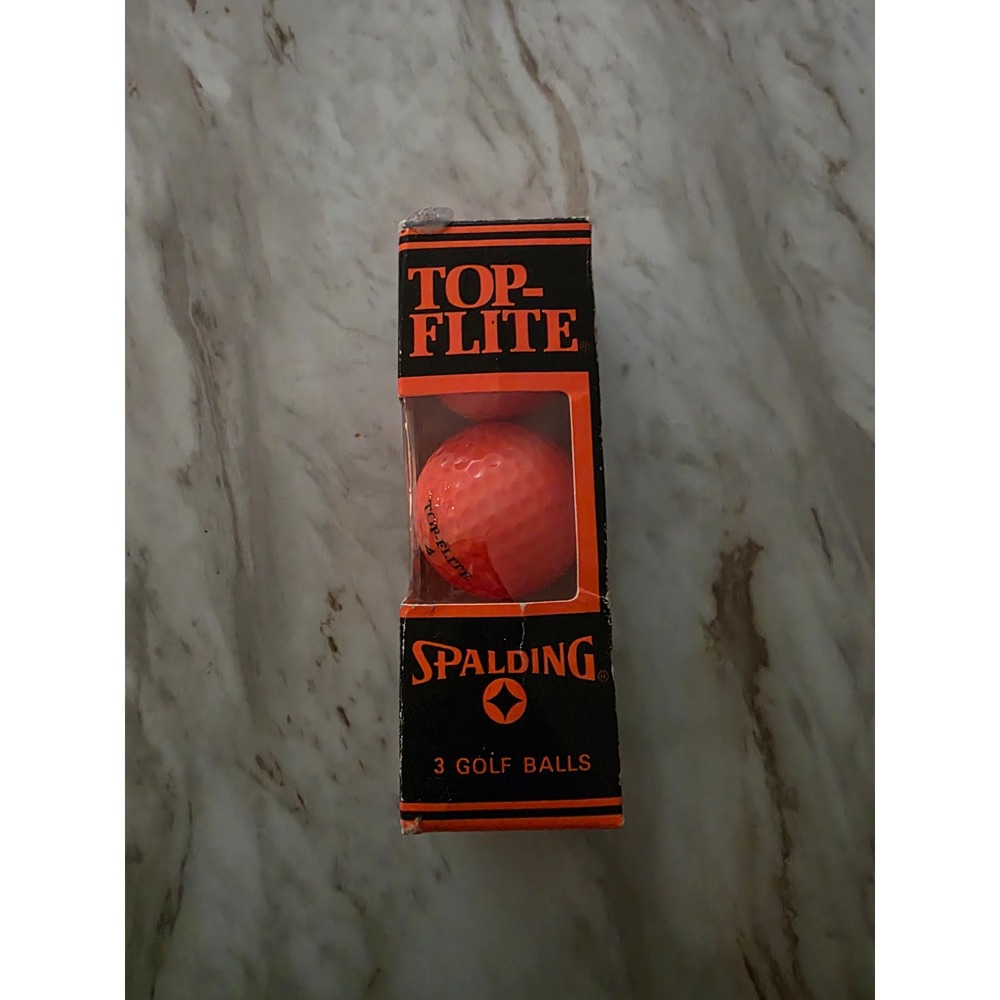 Vintage Spalding Top Flite XL Orange Golf Balls 3 Count Long Distance